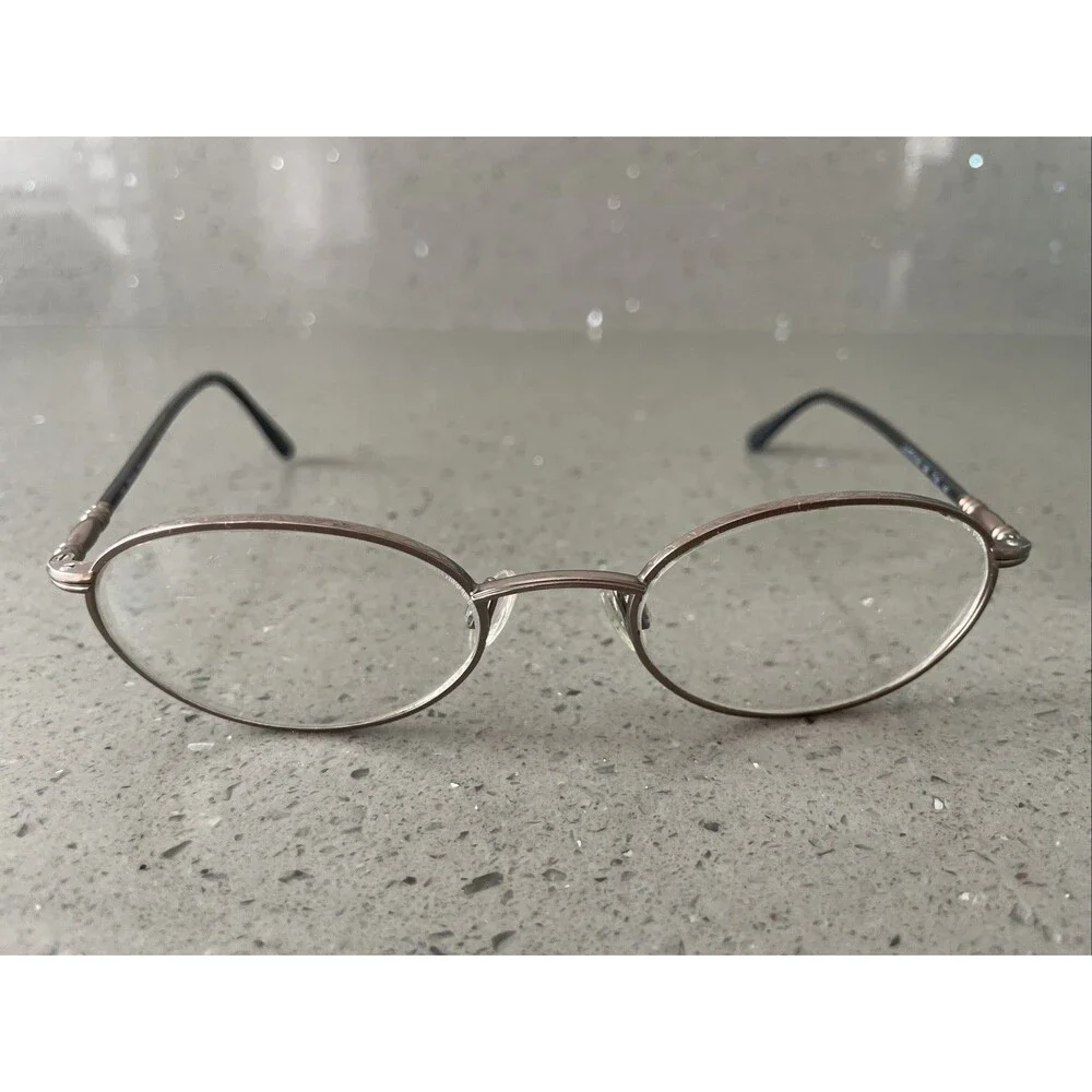 Luxottica Eyeglasses Frames ONLY 1266 T192 Full Rim 52-20-140 Italy round metal